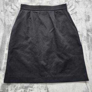 FFA Skirt Womens 5/6 Black High Rise Pleated Straight Cut Back Zip Mini‎ Preppy